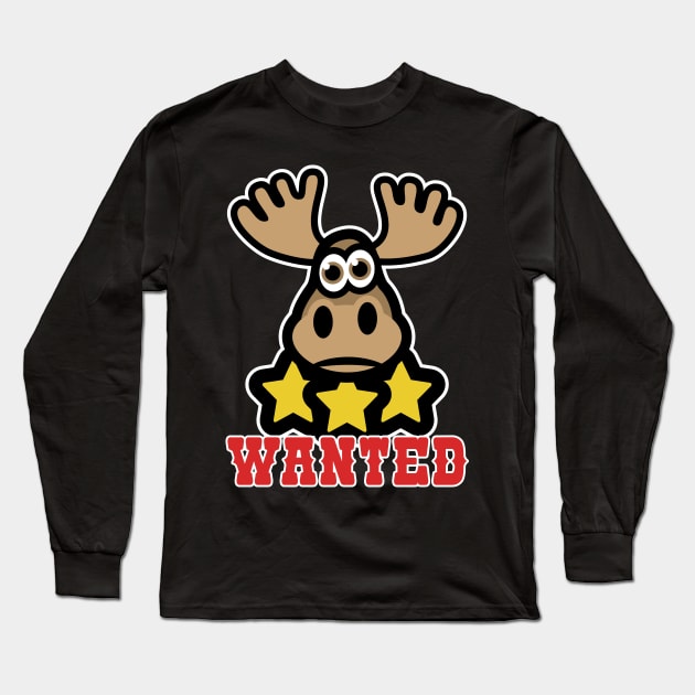 Three Star Moose Long Sleeve T-Shirt by robotrobotROBOT